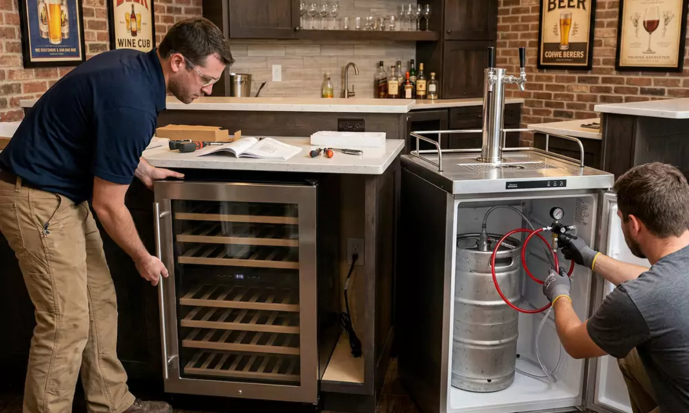 Wine Cooler and Kegerator Installation in Holden, MA