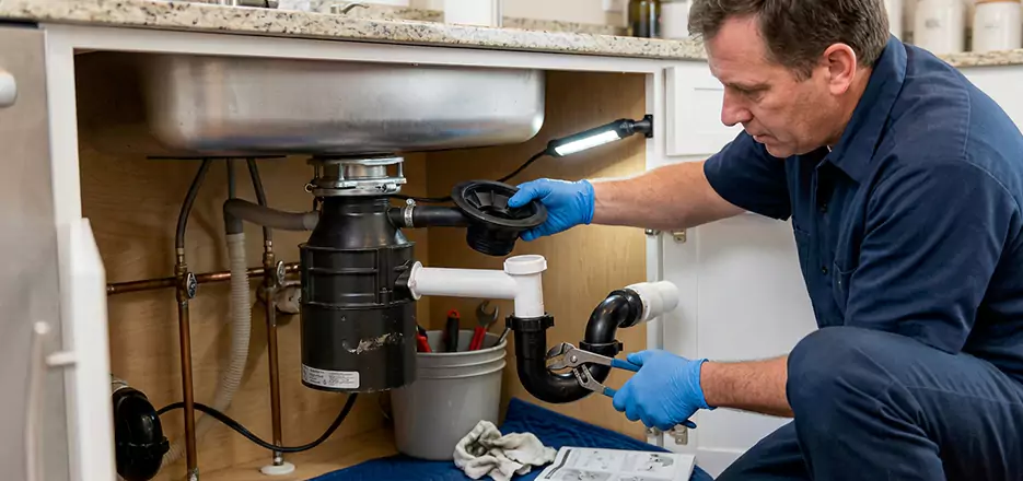 Garbage Disposal Splash Guard and Trap Installation in Holden